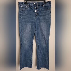 American Eagle Women's Jeans, Size 14, Blue, Stretch, High Rise Flare